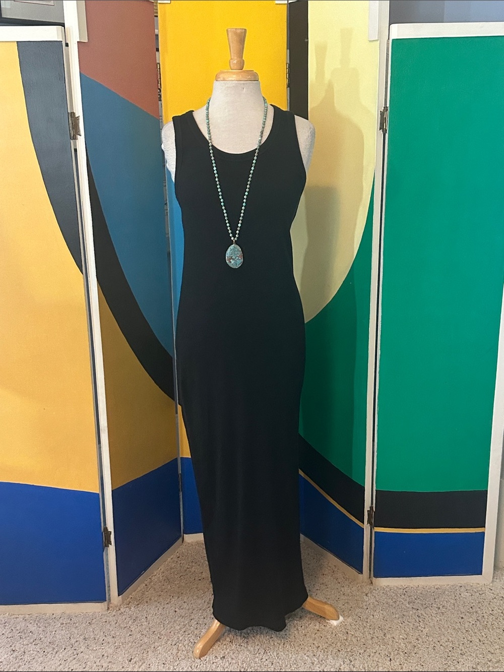 Universal Thread Black Sleeveless Maxi Dress